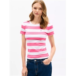 Rugby Stripe Crewneck T-Shirt