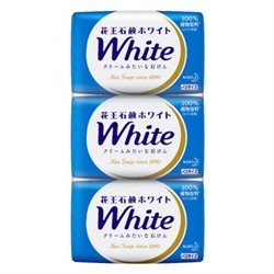 KAO Мыло для рук твердое PureWhip аромат белых цветов кусковое упаковка 3 шт. по 130 гр.
