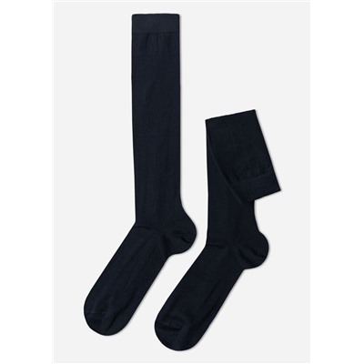 Lange Herrensocken aus Winterbaumwolle
