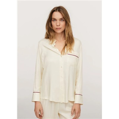 Camisa pijama satinada -  Mujer | MANGO OUTLET Melilla