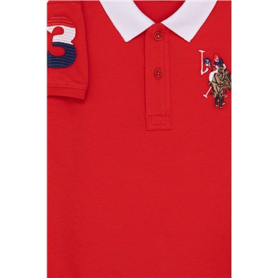 Erkek Çocuk Kırmızı Basic Polo Yaka T-Shirt