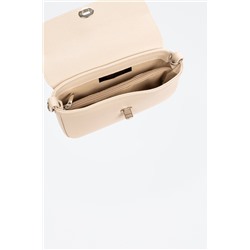 Bandolera de piel Ardenno - Beige claro