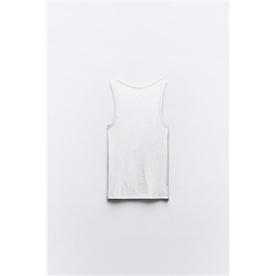 RIBBED METALLIC T-SHIRT