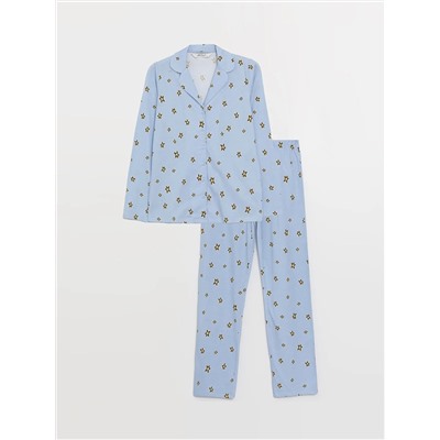 LC Waikiki Gömlek Yaka Desenli Uzun Kollu Kadın Pijama Takımı, LCW DREAM                                            
                                            Gömlek Yaka Desenli Uzun Kollu Kadın Pijama Takımı