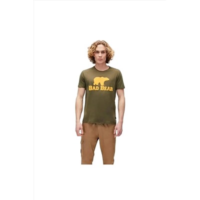 Bad Bear, Tee 0 Yaka Erkek Tshirt - Koyu Haki