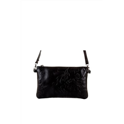 Bandolera de piel Negro