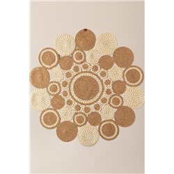Alsace Yuvarlak Eklemeli Kilim - Naturel/Krem - 120 cm