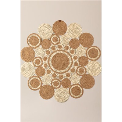 Alsace Yuvarlak Eklemeli Kilim - Naturel/Krem - 120 cm