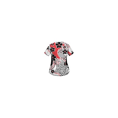 UA Garden Whimsy Poppy Print Scrub Top