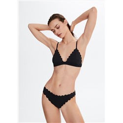 Top bikini festoneado