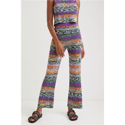 Pantalón acampanado space dye