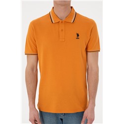 Erkek Regular Fit Polo Yaka Kiremit Basic Tişört