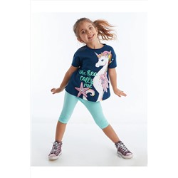 Mushi Denizatı Unicorn Kız Çocuk Tunik Tayt Takım MS-20Y1-064