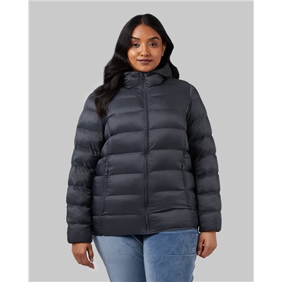 WOMEN'S LIGHTWEIGHT POLY-FILL PACKABLE HOODED JACKET