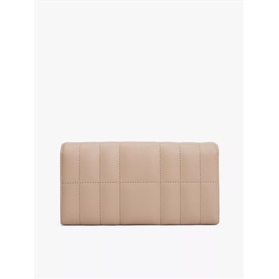 Quilted Snap-Closure Large Wallet