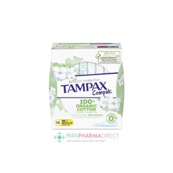 Tampons Tampax Cotton Protection Compak Régulier x14