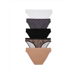 5-Pack Stretch Cotton Bikini Panties