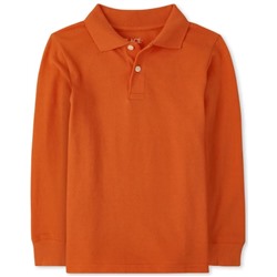 Boys Uniform Long Sleeve Pique Polo