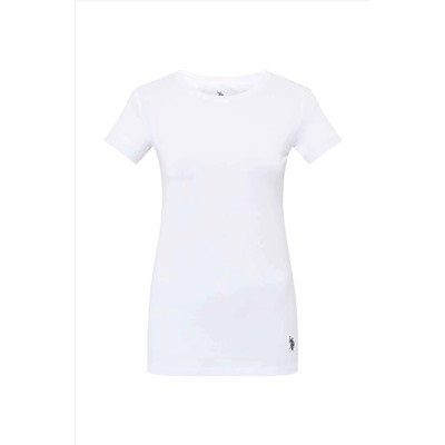 U.S. Polo Assn., U.S. Polo Assn. Kadın Kısa Kollu Yuvarlak Yaka T-Shirt ZTGR117 - KM11.Z6.ET6.AG.0.R.O0U.P.2.024