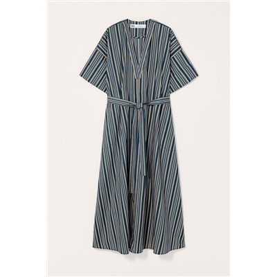 LIMITED EDITION STRIPED BELTED DRESS