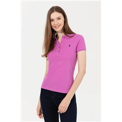 Kadın Menekşe Basic Polo Yaka Tişört