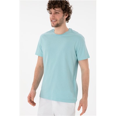 Erkek Regular Fit Bisiklet Yaka Aqua Basic Tişört