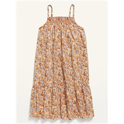 Sleeveless Tiered-Hem Swing Dress for Girls