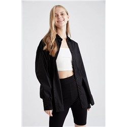 Defacto Cepli Oversize Fit Poplin %100 Pamuk Gömlek U7763AZ21AU