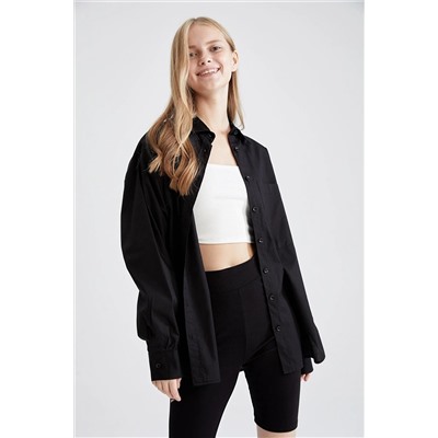 Defacto Cepli Oversize Fit Poplin %100 Pamuk Gömlek U7763AZ21AU