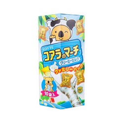 Фигурное печенье со сливочной начинкой Lotte Koala's 37 гр / Lotte Koala's March Creamy Milk Flavoured Biscuits with Cream Filling 37g