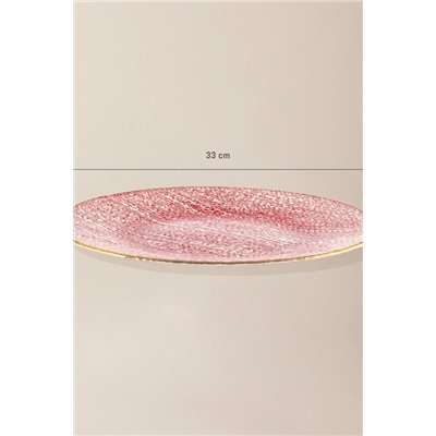 Bella Servis Tabağı - Kırmızı - 33 cm