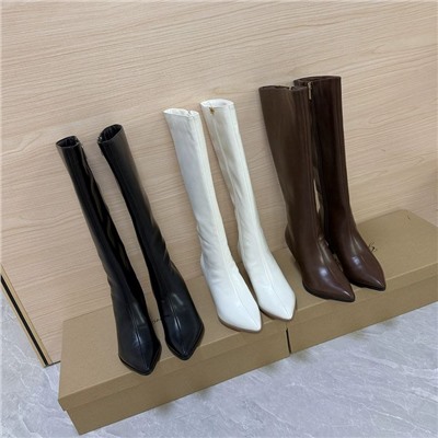 Женские высокие сапоги с острым носом, экспорт