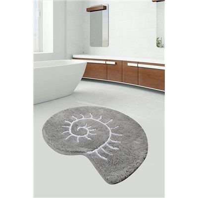 Chilai Home Helıx Gri Banyo Halısı Yıkanabilir, Kaymaz Taban 8694545035126