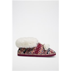Botines forrados Burdeos