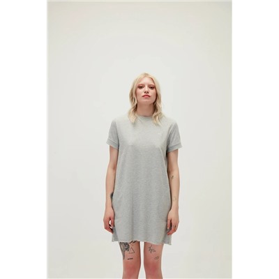 Bad Bear, Lily Dress Gri Melanj Kadın Elbise T-shirt