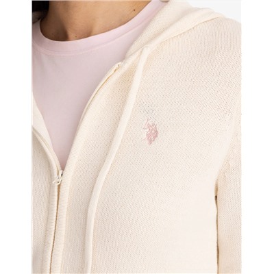 ZIP UP SWEATER WITH HOOD