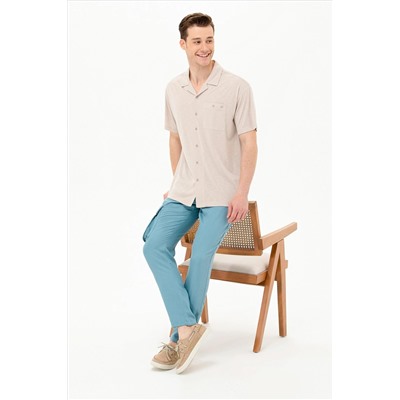 Erkek Taş Comfort Polo Yaka Tişört