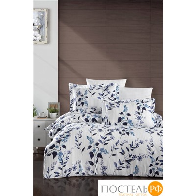 Постельное белье Карвен Stripe Satin с цветным принтом семейное N251-SB013 (7пр.)
