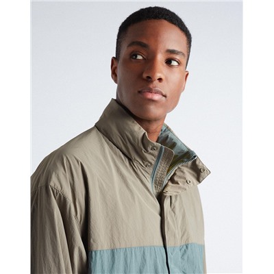 Hooded Technical Jacket, Men, Multicolour
