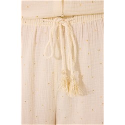 Pijama camisero muselina 100% algodón blanco