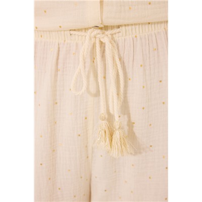 Pijama camisero muselina 100% algodón blanco
