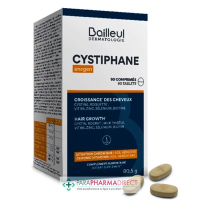 Bailleul Cystiphane Anagen - Croissance des Cheveux 90 Comprimés