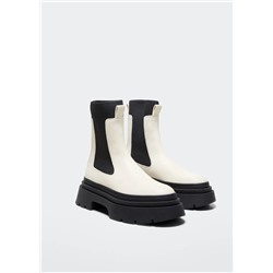 Botín combinado suela track -  Mujer | MANGO OUTLET Melilla