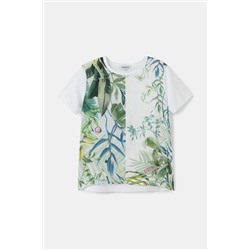Camiseta bimateria tropical