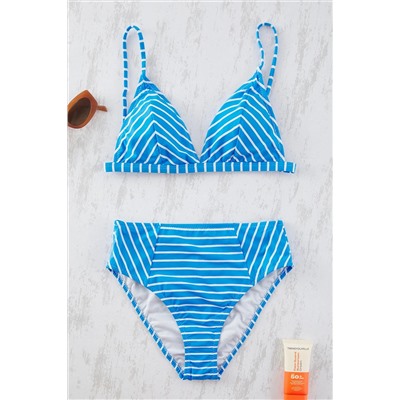 Trendyolmilla Çizgili Üçgen Regular Bikini Takımı TBESS25BT00196