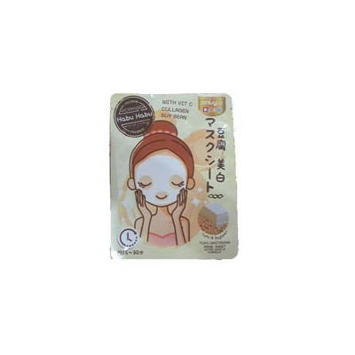 Осветляющая питательная маска с тофу от Daiso 3 шт / Daiso Tofu soybean whitening mask sheet 3 pcs