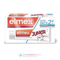Elmex Junior Anti-Caries Professional- Dentifrice Anti-Caries 6-12 ans 2x75ml