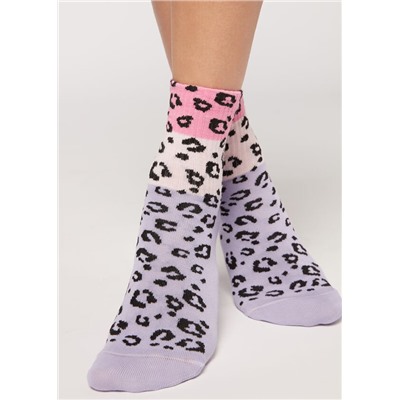 Kurze Socken mit Animal-Motiv