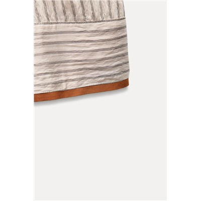 ZW COLLECTION CONTRAST PYJAMA-STYLE TROUSERS