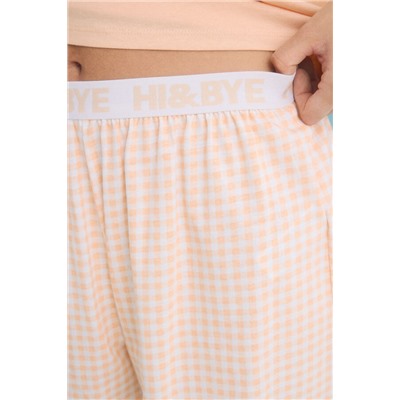 Pijama corto 100% algodón naranja